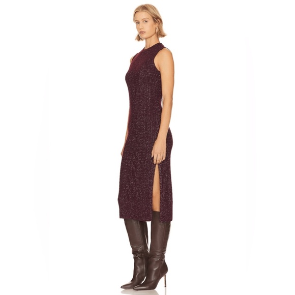 NWT Paige Marium Midi Burgundy Red Sweater Dress - size M - Picture 3 of 12